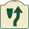 Signmission Designer Series-Beware Of Curb Graphic Tan & Green Heavy-Gauge Aluminum, 18" x 18", TG-1818-9993 A-DES-TG-1818-9993 - alternate 1